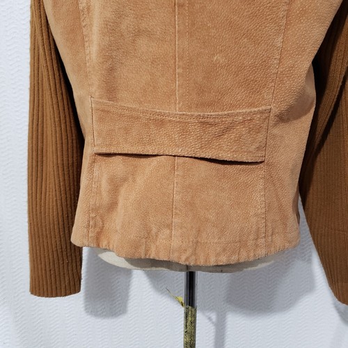 Vtg LAL Live a Little Brown Suede & Acrylic Zip & Snap Closure XL - Picture 7 of 13