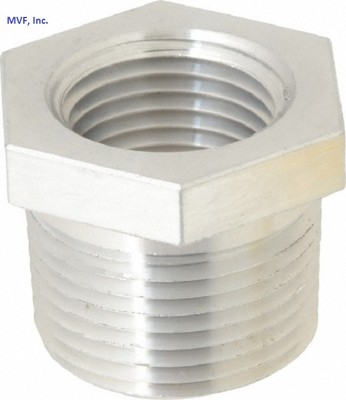 3/4'' X 1/2'' 150 NPT Hex Bushing Aluminum 6061-T6 Sch 40 Pipe Fitting A12050441