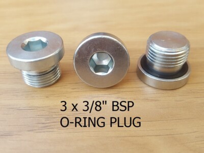 3 X 3/8'' BSP O-RING BLINDSTOPFEN GEEIGNET FÜR LUFT, WASSER, HYDRAULIK