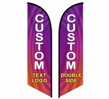 Custom Advertising Feather Flags Business Outside Personalized Logo Swooper Flag