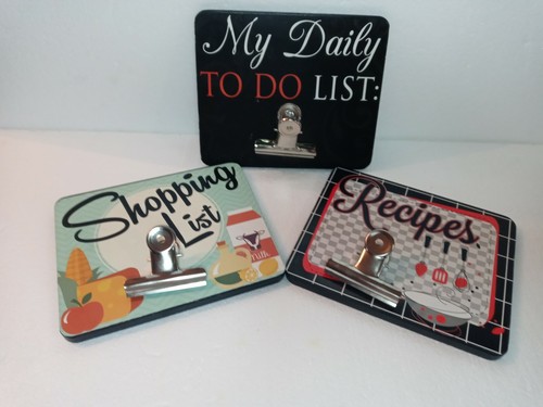 My Daily To Do List, Recipes, Shopping List Lot of 3 Pieces With Clips Preowned - Picture 3 of 8