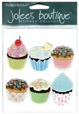 Cupcakes Cupcake Birthday Party Sweet Dessert Jolee's Boutique Vellum Stickers