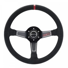 Sparco Steering Wheel L575 NERO, Leather, WORLD!, 350mm DIAMETER