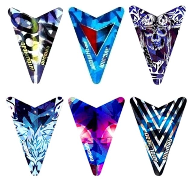 6 New Sets Winmau Arrowhead Dart Flights Ships w Tracking Assorted