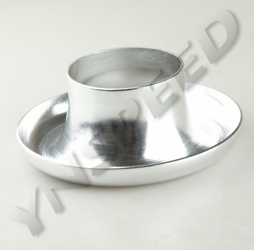 US SHIP 4" inch Short Ram Air Intake Turbo Horn Aluminum Velocity Stack Silver - Picture 4 of 4