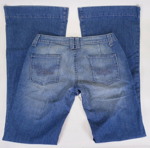 Women's Designer Ranahan Jeans Flare Wide Bootcut Leg Denim Size 29 31x35 - Picture 3 of 6