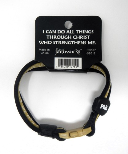 Bracelet de sport rempli de titane Faithworks Power Armor RC507 Philippiens 4:13 - Photo 2 sur 3