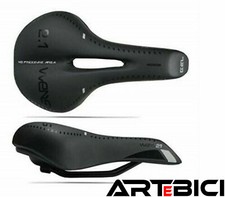 Sella bici WENS 2.1 in gel anti prostata con elastomeri mtb trekking gravel nera