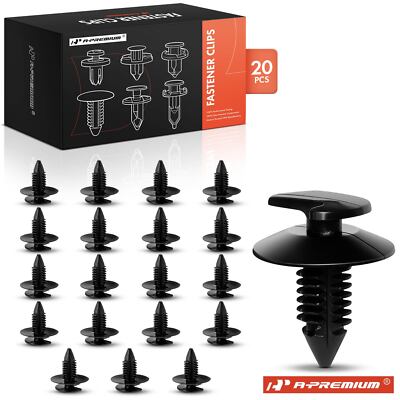 A-Premium 20Pcs 8mm Nylon Door Trim Panel Clip Retainer for GM Jeep Wrangler AMC