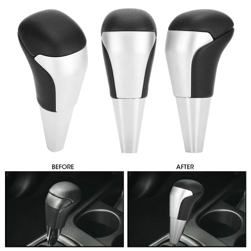 BLACK SILVER AUTOMATIC GEAR KNOB FIT FOR ALL TOYOTA HILUX VIGO REVO 2005-ON - 第 7/10 張圖片
