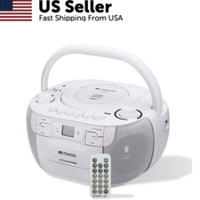 CD and Cassette Player Combo Portable Boombox AM FM Radio Tape Recording Home