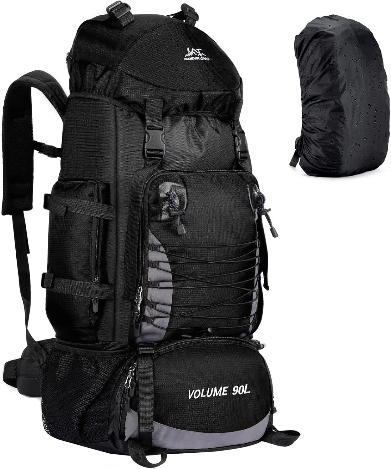90L Lightweight Hiking Backpack with Rain Cover for Camping and Travel-image