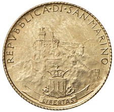 San Marino 1 Scudo oro 1984 Moneta Oro 917/00 2 gr. Nuova Monetazione FDC
