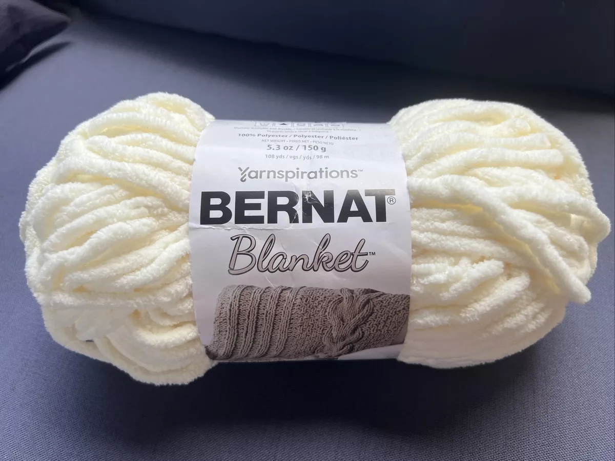 Bernat Yarnspirations Thick Blanket Yarn-Vintage White