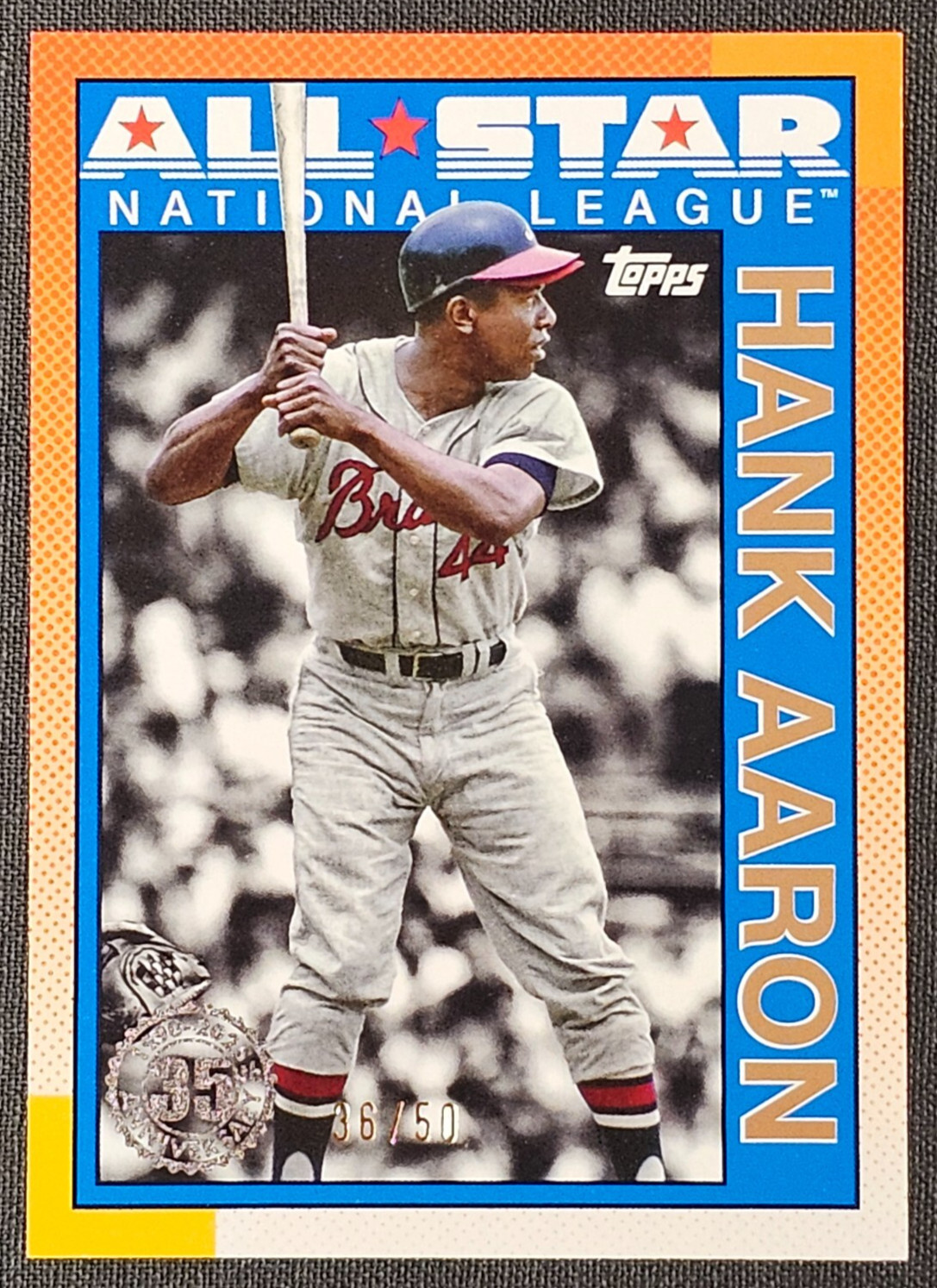 2025 Topps Series 2 Hank Aaron 1990 Topps All-Star Gold Insert /50 Braves