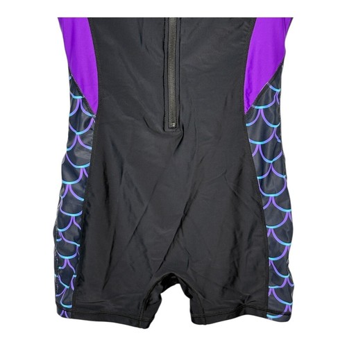 Halcurt Mermaid Rash Guard Swimsuit Short Sleeve Zip Front Women Size Small New - Picture 5 of 12