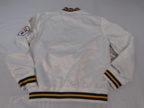 Pittsburgh Steeler Men Mitchell & Ness Super Bowl XL Satin Snap Jacket Coat $150 - Picture 2 of 11