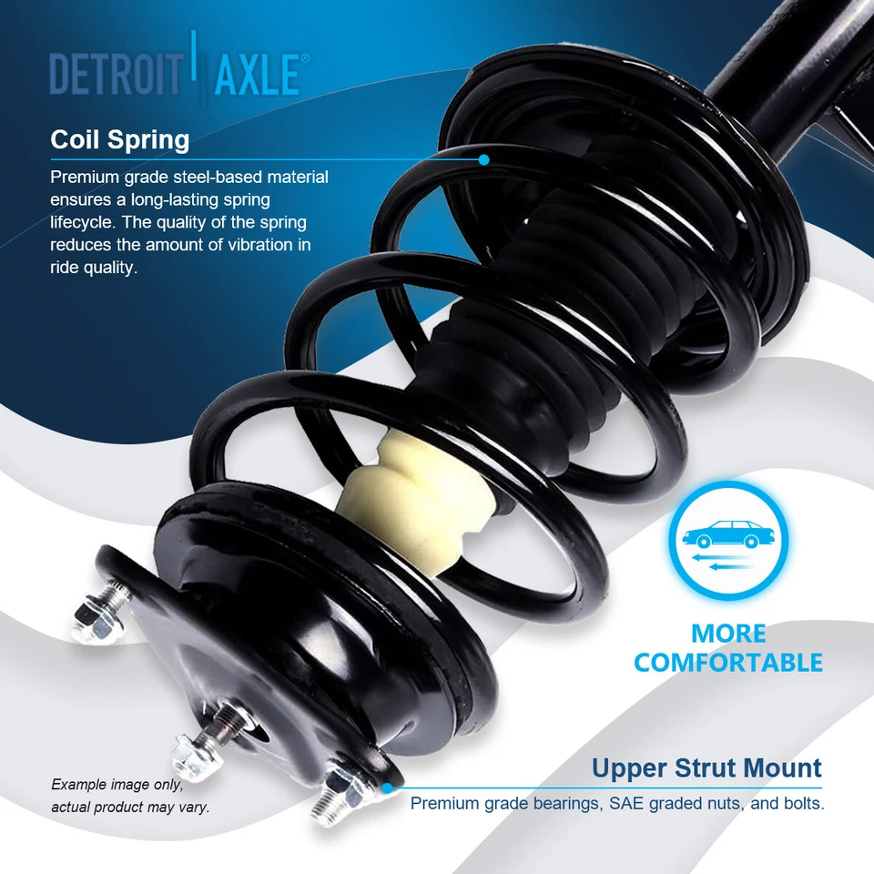 Apoios de suspensão dianteiros + amortecedores traseiros + barras oscilantes para 2007 - 2010 Hyundai Elantra - Imagem 3 de 4