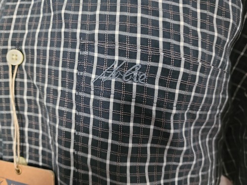 NWT Hobie Men's Plaid Short Sleeve Button Up Rayon/Polyester Shirt Size M (D2) - Picture 3 of 12