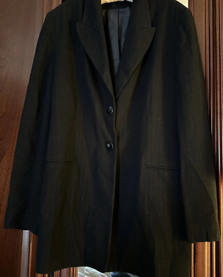 Ladies Principles Black Jacket Stripe Poly Viscose Blazer Longer