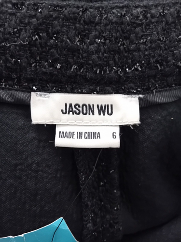 Jason Wu Designer New Smart Wide Leg Black Winter Tweed Trousers Party 10 - Picture 3 of 9