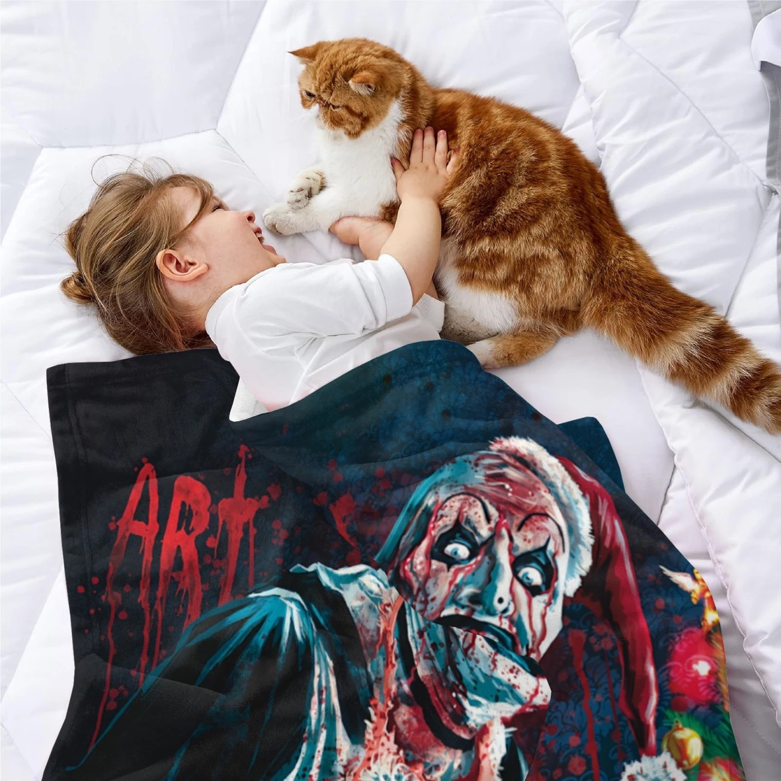 Terrifier Horror Fleece Blanket Throw Soft Bed Blanket for Home and Living
