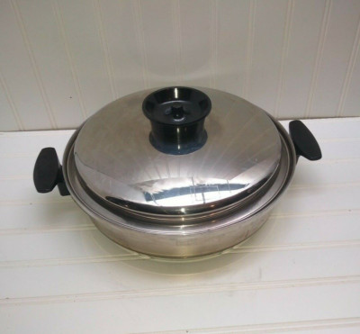 Townecraft Chef's Ware Skillet 11'' T304 Multi-Core Surgical Stainless Pan Lid