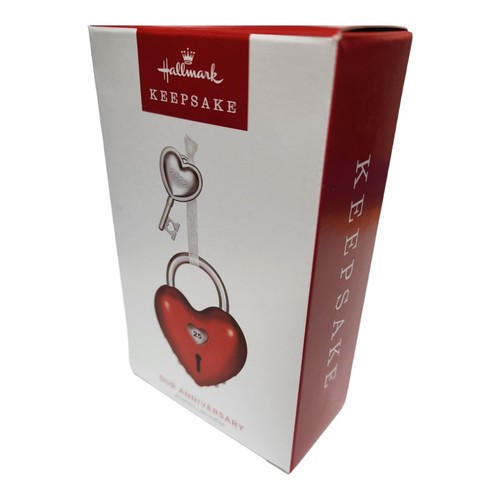 Hallmark 2022 ~ Our Anniversary Keepsake Ornament ~ Heart Lock Key ~ New - Picture 4 of 4