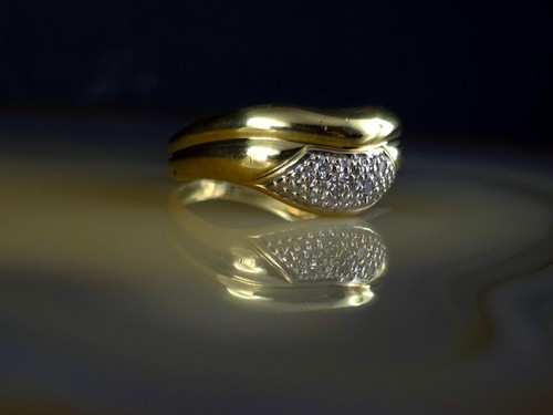 Ring Gold 585 Brillant splitter 15,8 mm - elegant & zeitlos schön 14 k Vintage - Bild 13 von 14