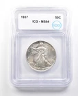1937 Walking Liberty Half Dollar MS64 ICG *3542