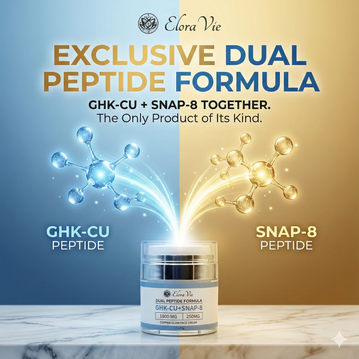 GHK-CU + SNAP-8 Dual Peptide Anti-Aging Copper Glow Face Cream add Derma  Roller | eBay