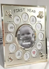 VTG Malden International Designs Baby's First Year Collage Picture Frame 8 x 10