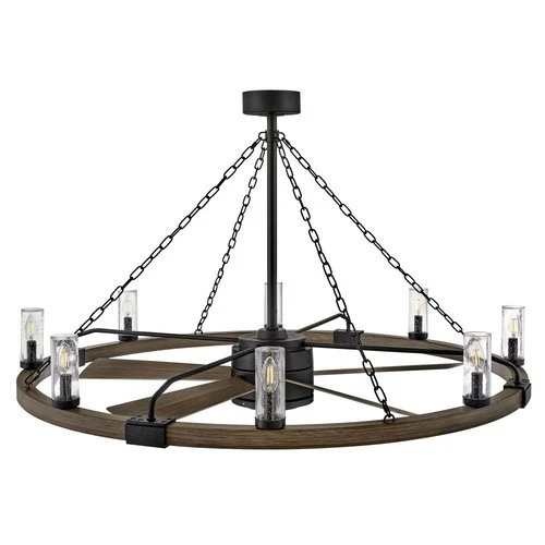 Hinkley Lighting - Sawyer - 32W 8 LED Smart Fandelier In Rustic Style-20.75 - Picture 1 of 4