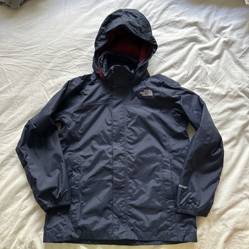 The North Face Kids Navy Hooded Windbreaker Rain Jacket Size M (10/12)
