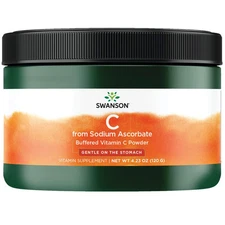 Swanson Buffered Sodium Ascorbate Vitamin C Powder 4.23 oz Powder