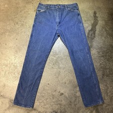 VTG Wrangler Jeans 13MWZ Cowboy Cut 1970s USA Made Original Wash 36x35 Western
