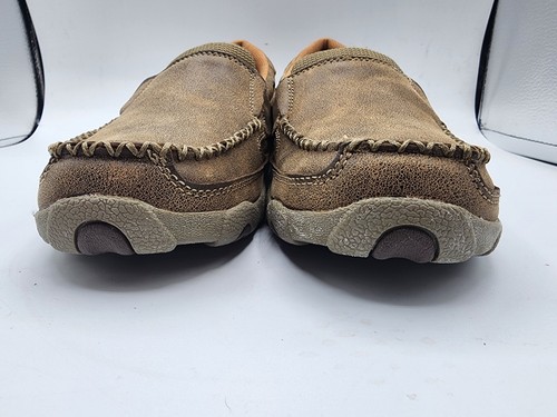 Twisted X Botas Conducción Mocasines de Cuero Mujer 9.5M Marrón Bombardero Bajo Sin Cordones - Imagen 3 de 11