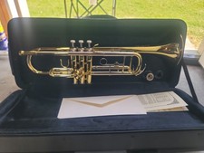 Trumpet. Hazleton Brand Silver And Gold Awesome Condition. Soft Case Included