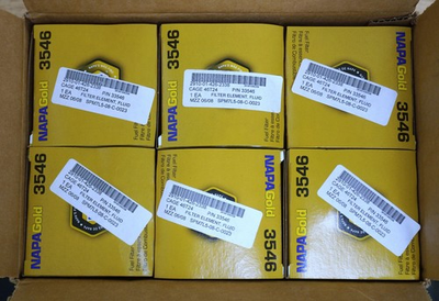 #ad Case Lot 6 NAPA Gold 3546 Fuel Filter Fuel Water Separator WIX 33546 NOS $89.99