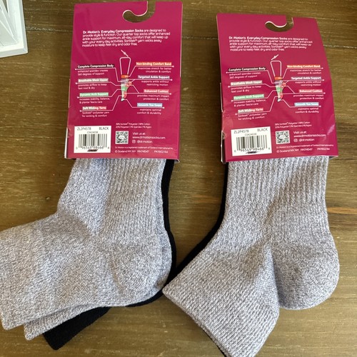 4 pares de calcetines de compresión Dr. Motion cuarto de tobillo para mujer, talla: 9-11 - Imagen 3 de 3