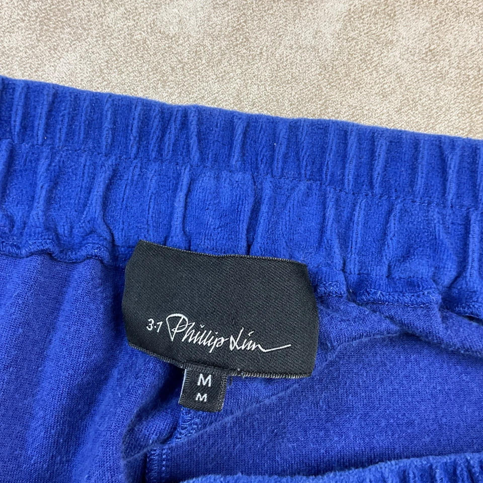 Pantalones deportivos 3.1 Phillip Lim a rayas laterales cónicos terciopelo retro talla M Foto 2 de 4