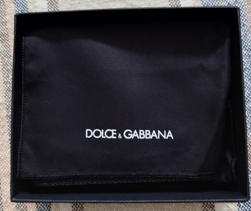 DOLCE & GABBANA Cartera Plegable Cuero Placa Logo Negro Auténtica - Imagen 4 de 8