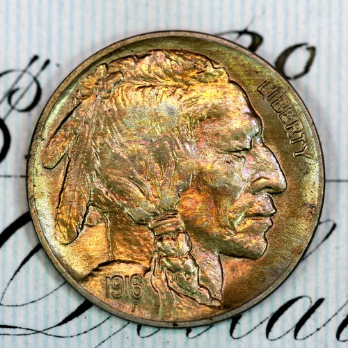 * 1916-P * SUPERB+ GEM BU MS BUFFALO NICKEL * FROM ORIGINAL COLLECTION