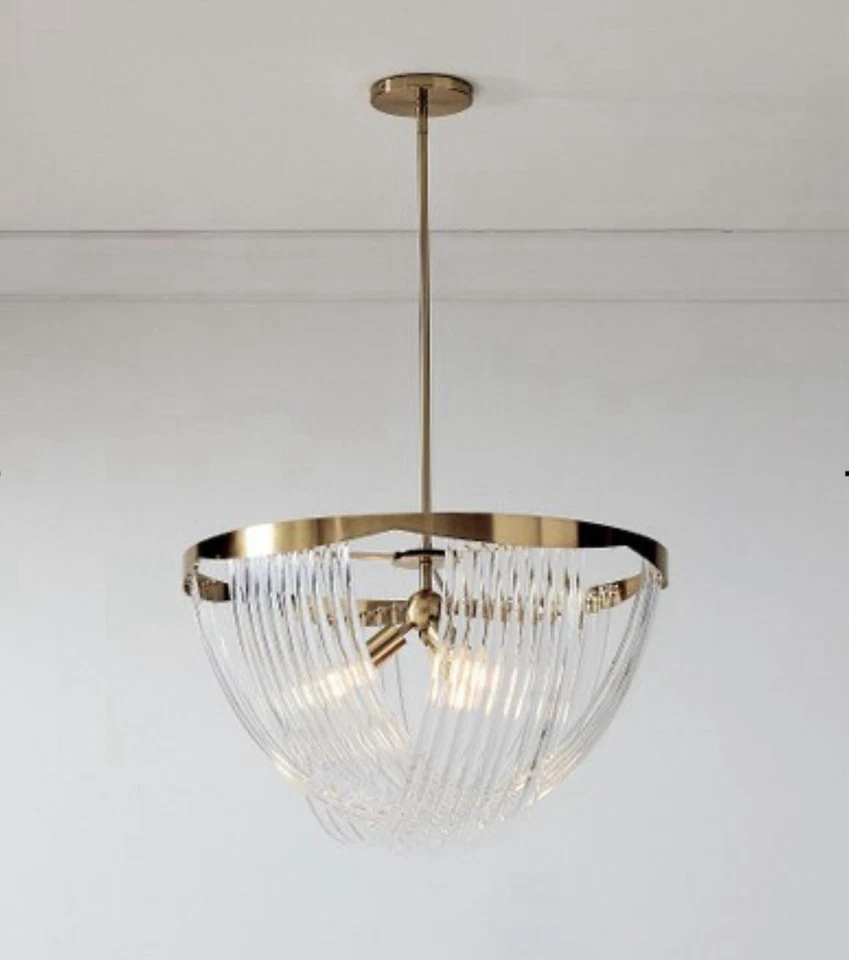 West Elm Deco Acrylic Chandelier - Image 2 of 4