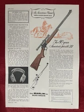 Vintage 1961 Marlin 22 Automatic Rifle Model 39-A Print Ad Micro Groove Ad