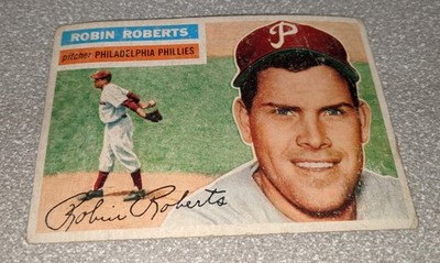 1956 Topps Robin Roberts #180 VG Philadelphia Phillies MLB HOF