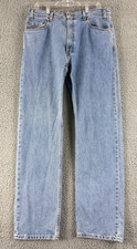 Levi's 505 Jeans Men's 36x32 Blue Denim Regular Fit Straight Leg Vintage Casual