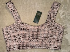 Wild Fable Tweed Skort Pink Black Plaid Size Medium NWT