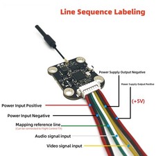 FPV 5.8G Tower Trasmettitore Video 1W Alta Potenza Dissipazione di Calore2-4S per Drone
