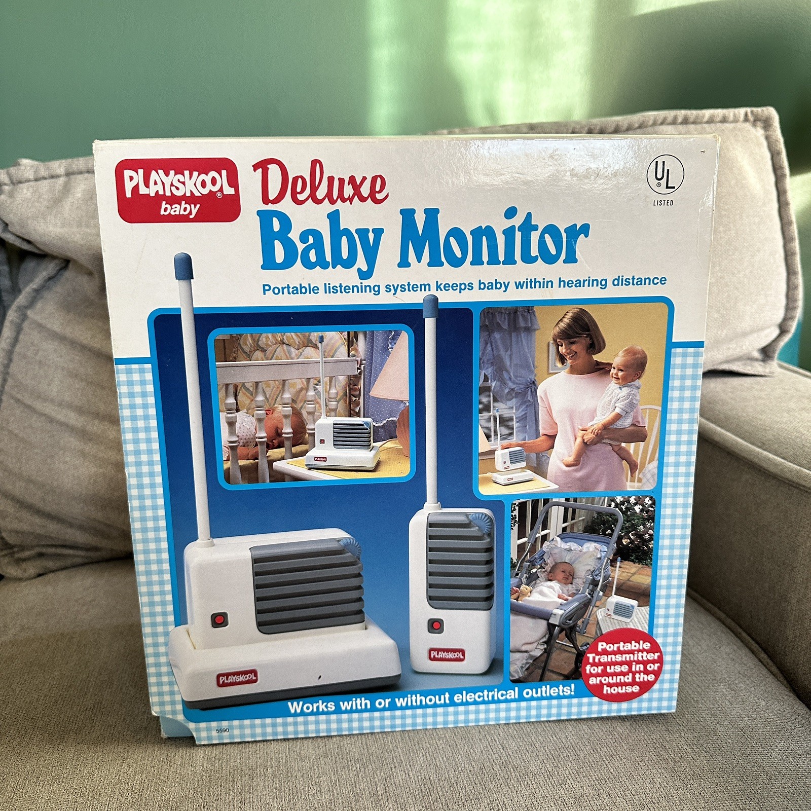 Vintage Playskool Portable Baby Monitor 5590 Toy Story Tested Rare 1987 Model